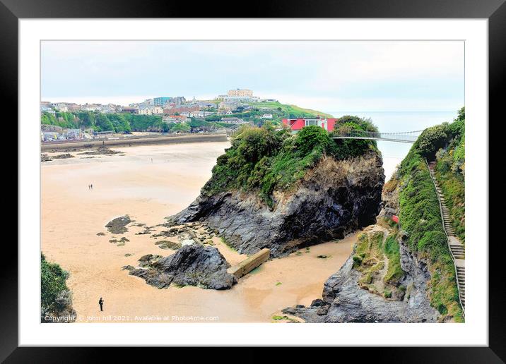 Towan beach at Newquay in Cornwall. Framed Mounted Print by john hill