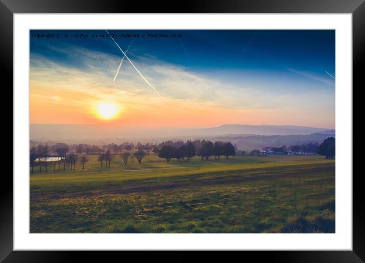 Holcombe hill and peel tower in ramsbottom Framed Mounted Print by Derrick Fox Lomax