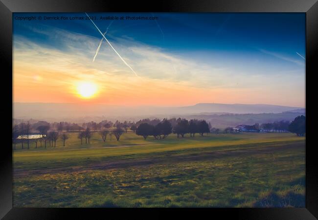 Holcombe hill and peel tower in ramsbottom Framed Print by Derrick Fox Lomax