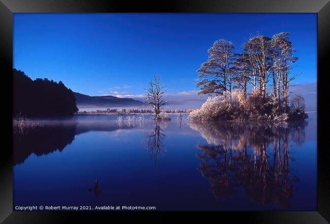 Loch Mallachie Reflections 2, Scotland. Framed Print by Robert Murray