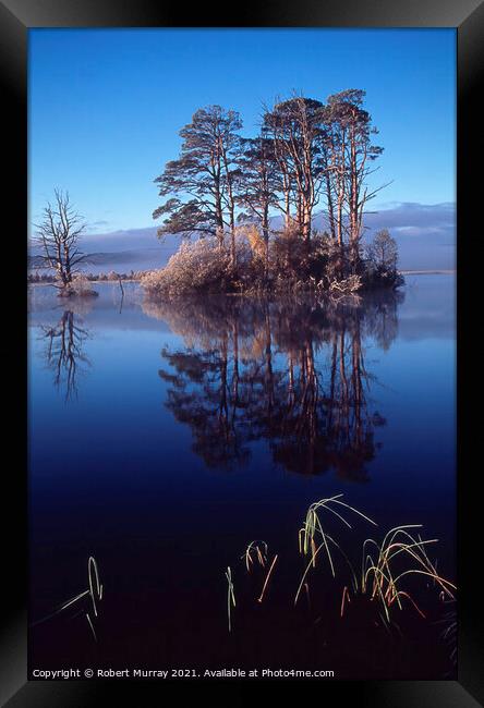 Reflections on Loch Mallachie, Scotland. Framed Print by Robert Murray