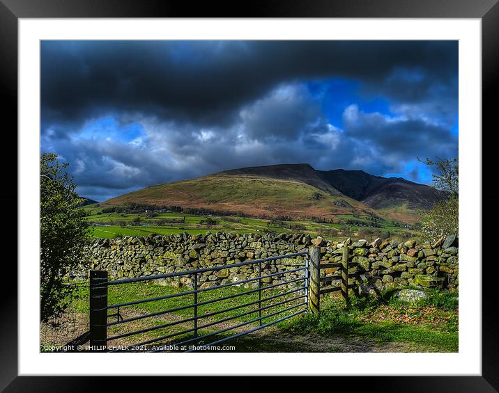 Blencathra mountain in the lake district 86  Framed Mounted Print by PHILIP CHALK