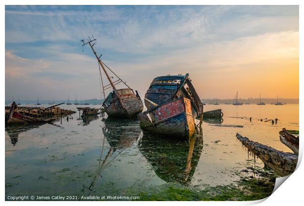 Pin Mill Sunrise Print by James Catley