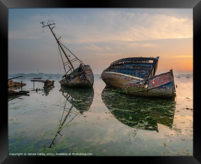 Pin Mill Reflection Framed Print by James Catley