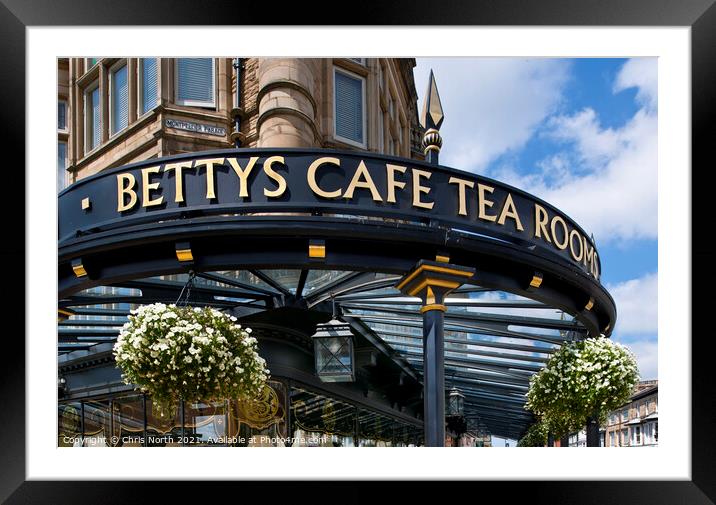 Bettys tea rooms, Harrogate. Framed Mounted Print by Chris North
