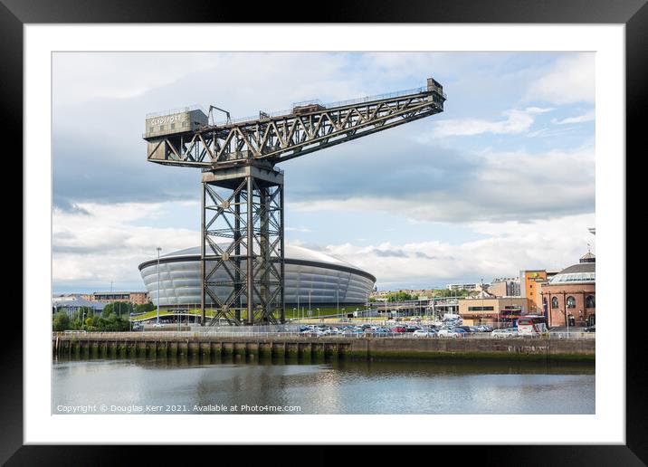 Finnieston Crane & SEC Hydro, Glasgow, Scotland Framed Mounted Print by Douglas Kerr