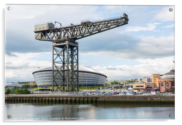 Finnieston Crane & SEC Hydro, Glasgow, Scotland Acrylic by Douglas Kerr