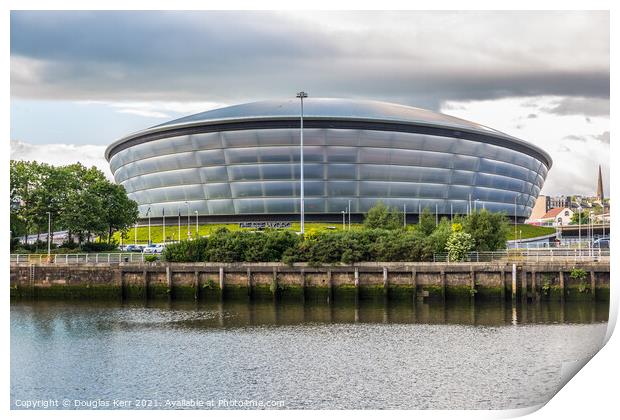 SSE Hydro Exhibition and concert venue in Glasgow Print by Douglas Kerr