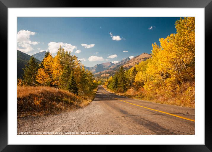 Autumn's Enchantment Along Canadian Trail Framed Mounted Print by Holly Burgess