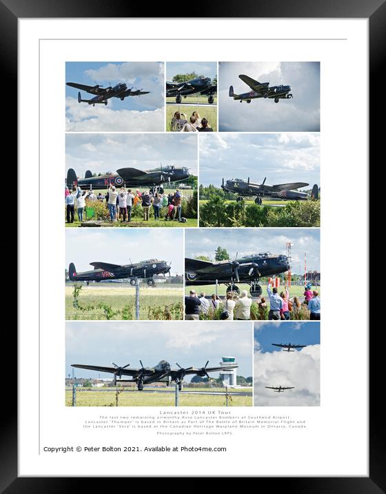 Poster commemorating 'Lancaster 2014 UK Tour'.  Framed Mounted Print by Peter Bolton