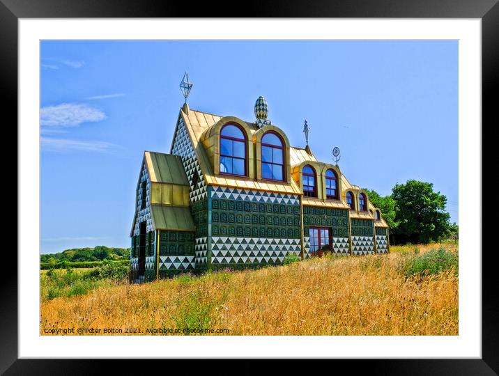 A house for Essex designed by Grayson Perry at Wrabness, Essex, UK. Framed Mounted Print by Peter Bolton