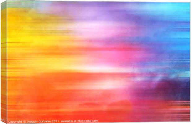 Background composed of vivid colors with abstract shape for conf Canvas Print by Joaquin Corbalan