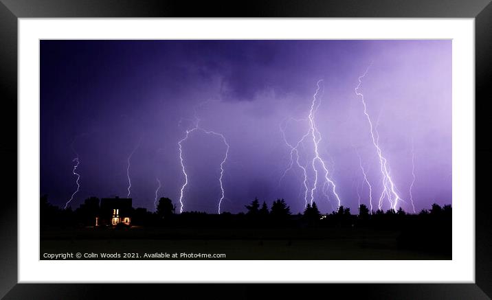 Summer Lightning Framed Mounted Print by Colin Woods