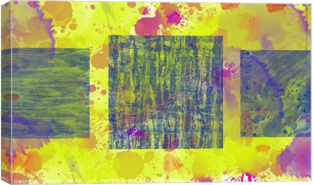 Abstract background with geometric squares in the foreground wit Canvas Print by Joaquin Corbalan