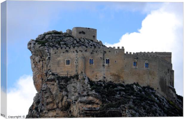 Manfredonic Castle in Mussomeli, sicily, Italy Canvas Print by Andy Huckleberry Williamson III