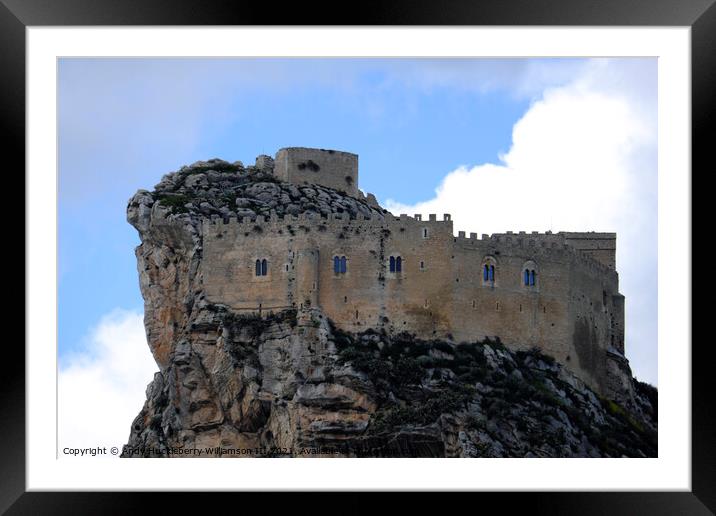 Manfredonic Castle in Mussomeli, sicily, Italy Framed Mounted Print by Andy Huckleberry Williamson III