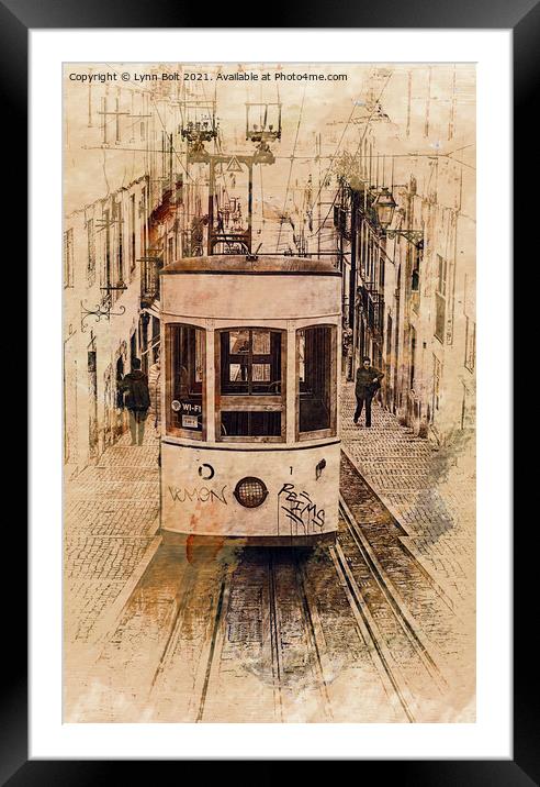 Lisbon Funicular Framed Mounted Print by Lynn Bolt