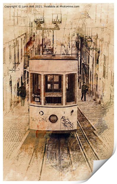 Lisbon Funicular Print by Lynn Bolt