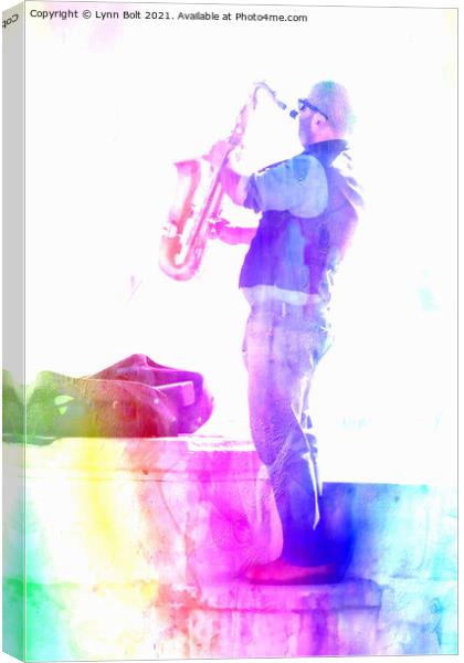 The Saxophonist Canvas Print by Lynn Bolt