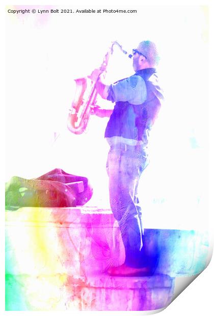 The Saxophonist Print by Lynn Bolt