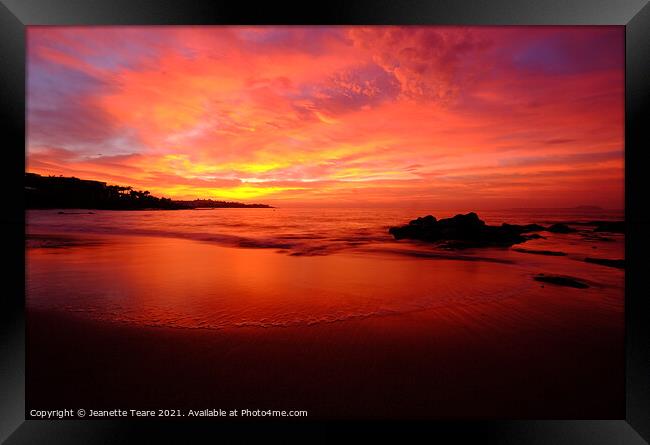 Red sky in the morning Framed Print by Jeanette Teare