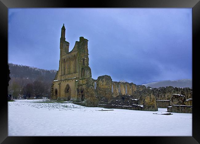Winter at Byland Abbey Framed Print by Trevor Kersley RIP