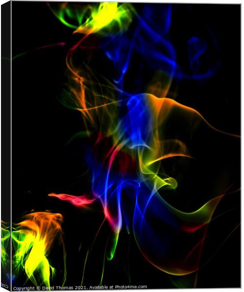 Vibrant Smoke Show Canvas Print by David Thomas