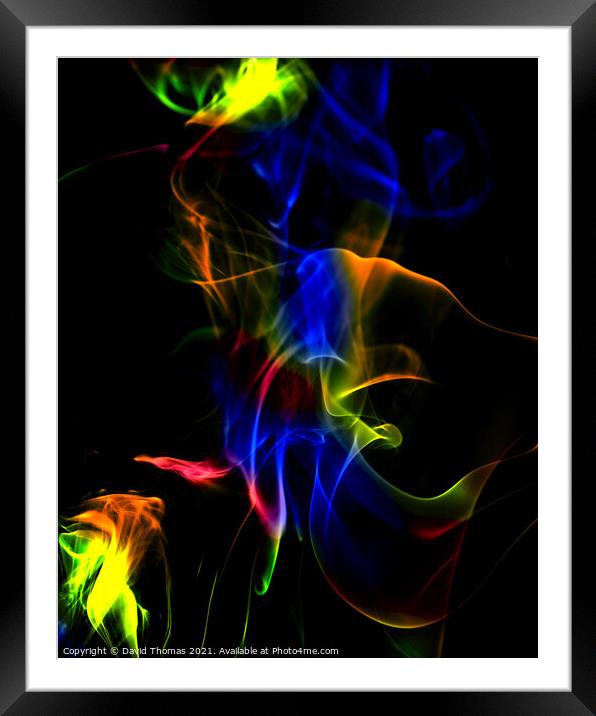 Vibrant Smoke Show Framed Mounted Print by David Thomas
