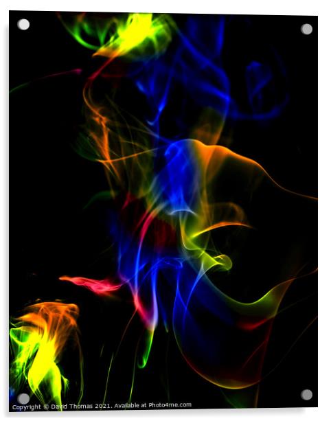Vibrant Smoke Show Acrylic by David Thomas