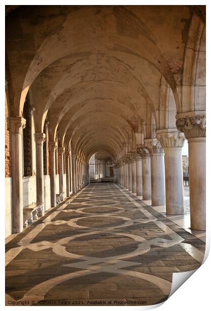 Venice arches Print by Jeanette Teare