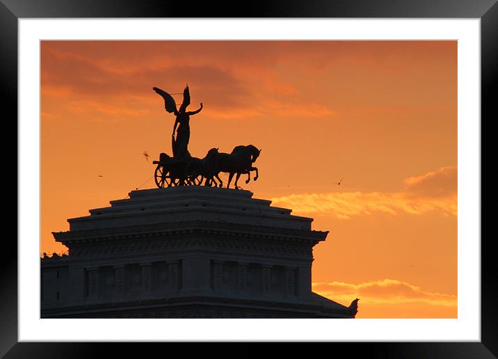 Sunset over Il Vittoriano Framed Mounted Print by Samantha Higgs