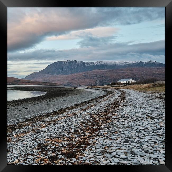 Ardmair Beach  Scotland Framed Print by mary spiteri