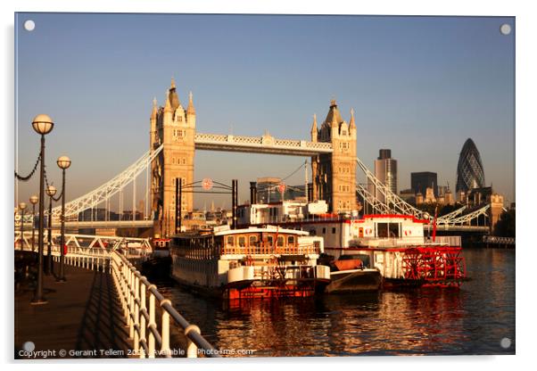Tower Bridge from Shad Thames, London Acrylic by Geraint Tellem ARPS