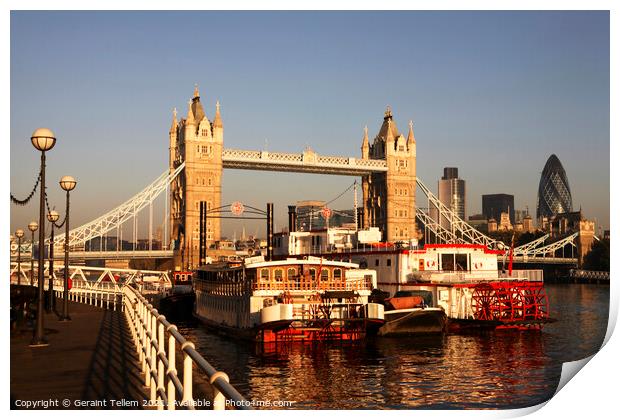 Tower Bridge from Shad Thames, London Print by Geraint Tellem ARPS