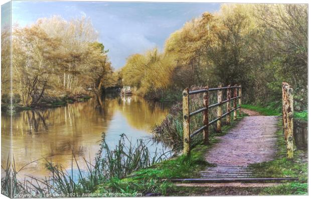 Walking Along The Kennet and Avon Canvas Print by Ian Lewis