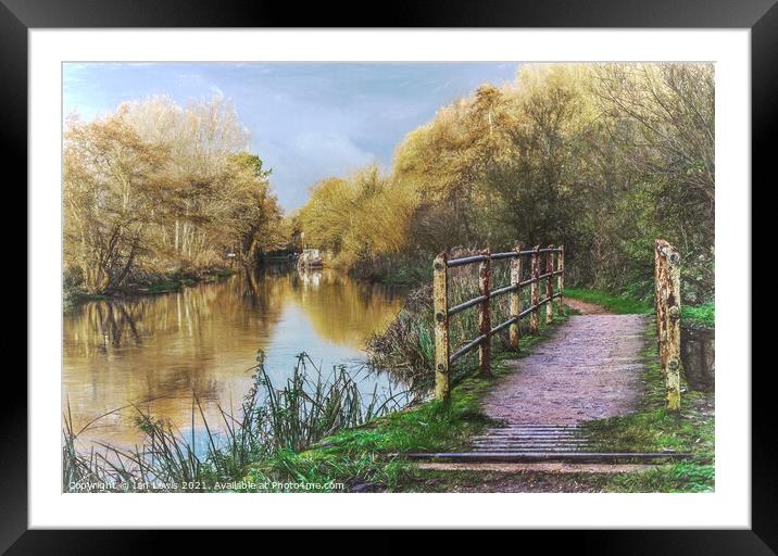 Walking Along The Kennet and Avon Framed Mounted Print by Ian Lewis
