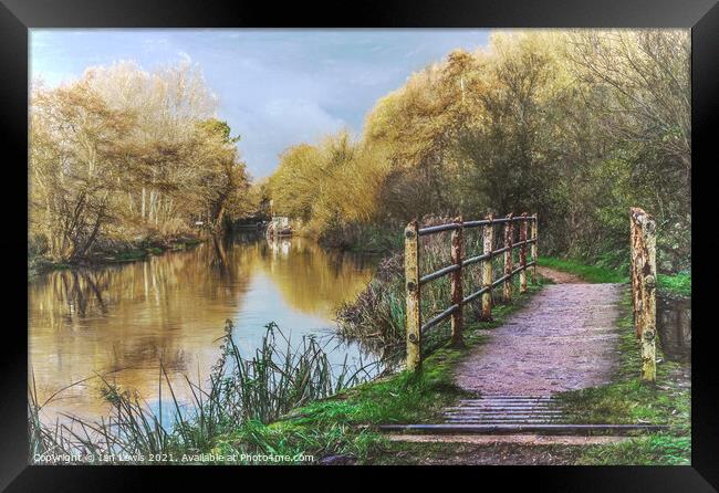 Walking Along The Kennet and Avon Framed Print by Ian Lewis