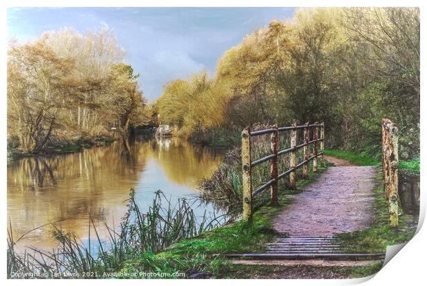 Walking Along The Kennet and Avon Print by Ian Lewis