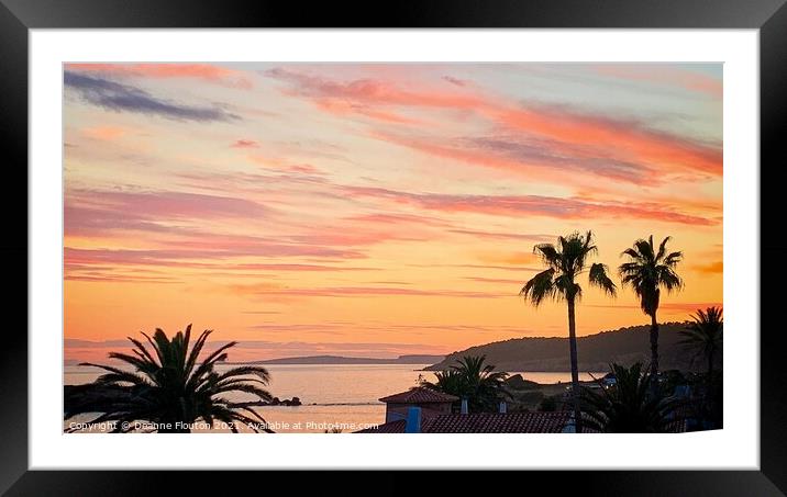  Sunset Silhouettes Menorca Framed Mounted Print by Deanne Flouton