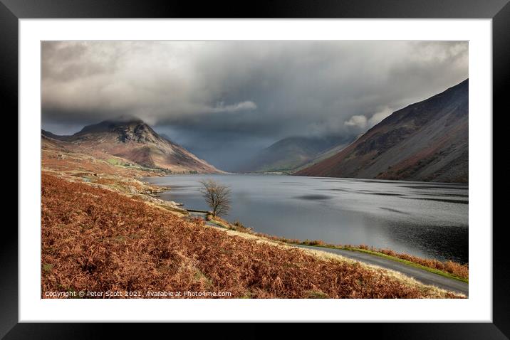 Stormy skies at Wastwater Framed Mounted Print by Peter Scott