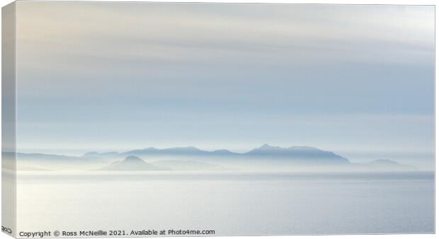 Isle of Arran Pastel Blues Canvas Print by Ross McNeillie