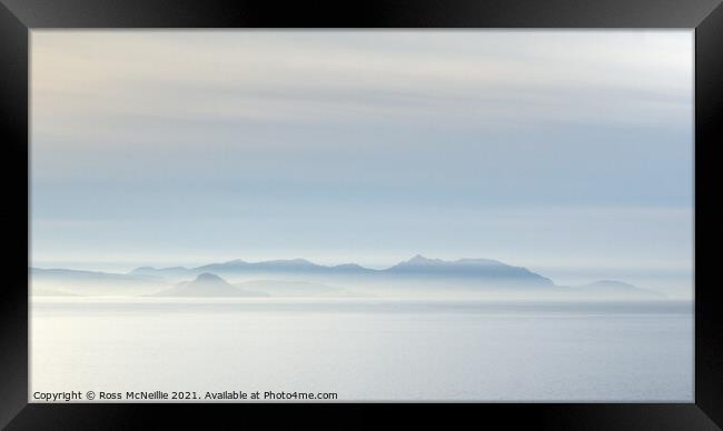 Isle of Arran Pastel Blues Framed Print by Ross McNeillie