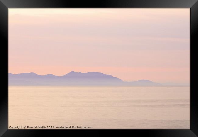 Isle of Arran Silhouette  Framed Print by Ross McNeillie