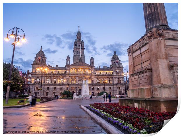 Glasgow City Chambers Print by Jeff Whyte