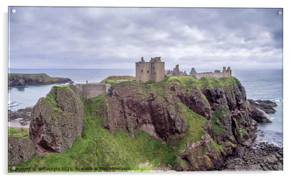 Dunnottar Castle Acrylic by Jeff Whyte