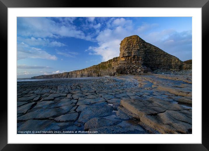 Nash Point  Framed Mounted Print by paul reynolds