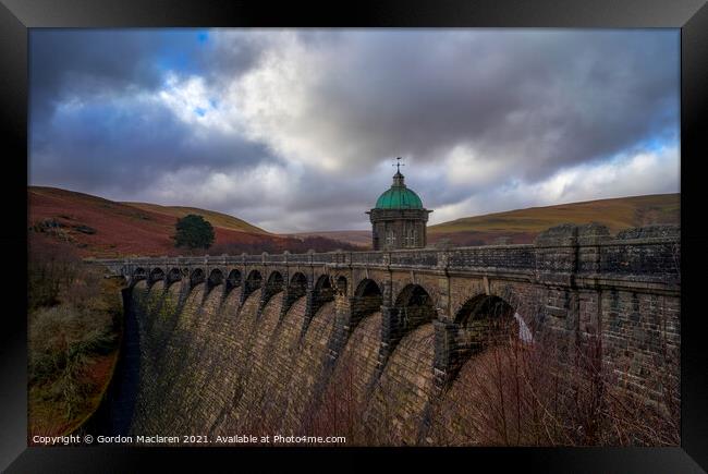 Crag Goch Dam Elan Valley Wales Framed Print by Gordon Maclaren