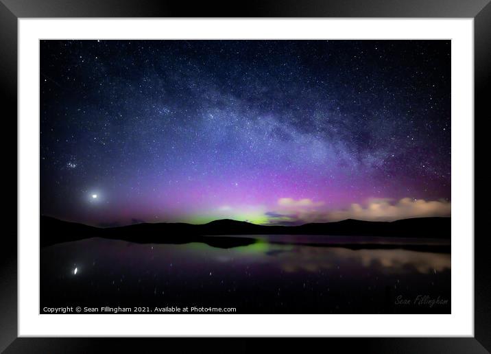 Pink aurora Shetland Framed Mounted Print by Sean Fillingham