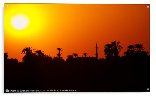 Luxor Sunset Acrylic by Graham Prentice
