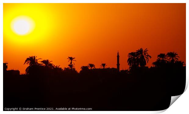 Luxor Sunset Print by Graham Prentice
